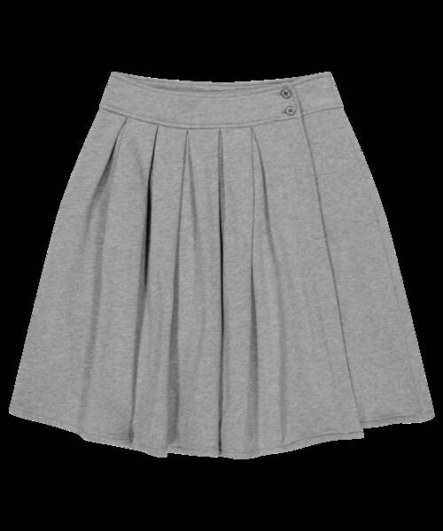 COZY SWEAT WRAP SKIRT MELANGE GREY
