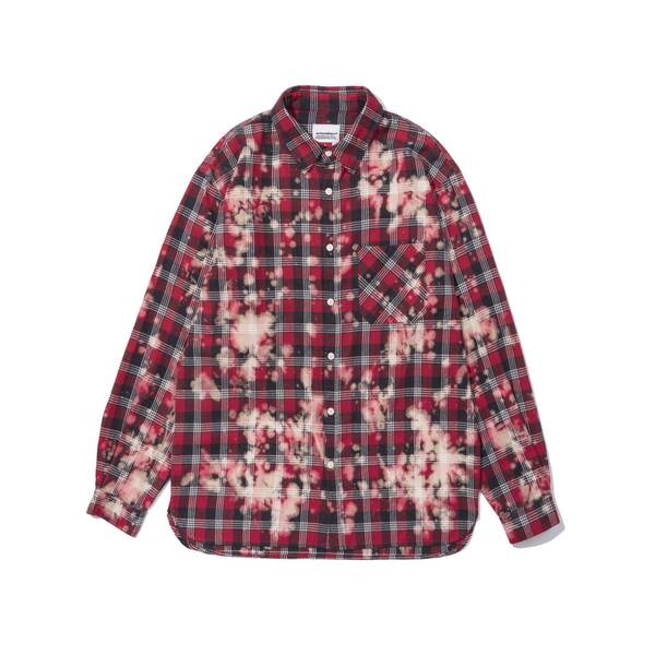 BLEACHED SHIRT RED
