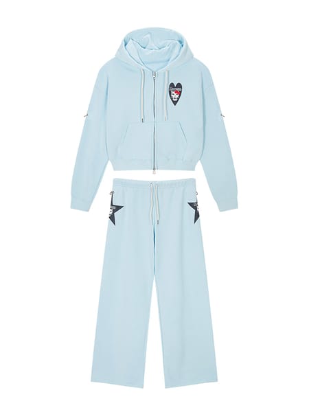 MEOWSFITS Hoodie Pants Set Sky Blue - HIGHTIDE FRANKIE