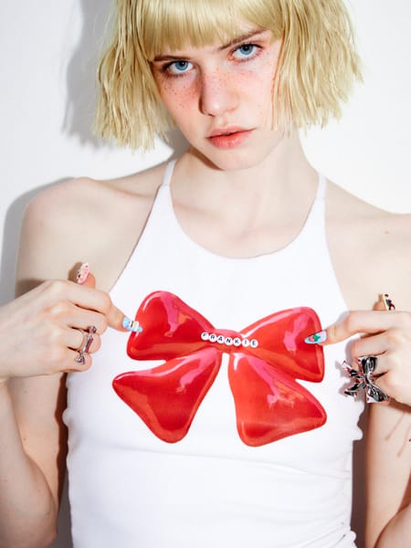 Ribbon Cube Halter Top White - HIGHTIDE FRANKIE