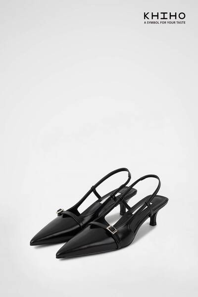 [3CM / 5CM 선택 가능] BELLA SLINGBACKS / BLACK