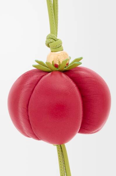 Tomato charm in classic calfskin