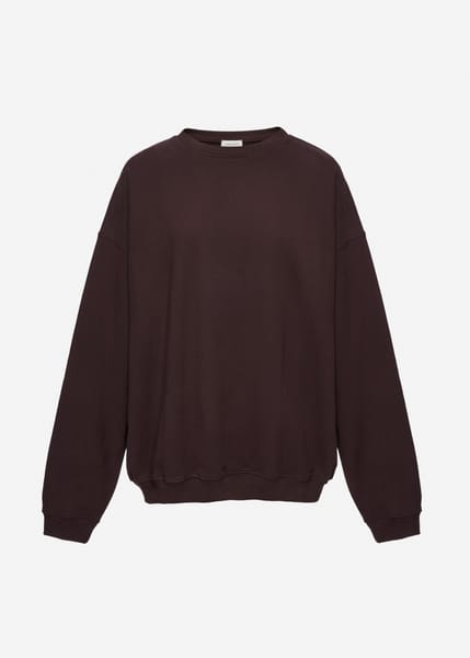 Relaxed elastic-waist sweatpants in brown