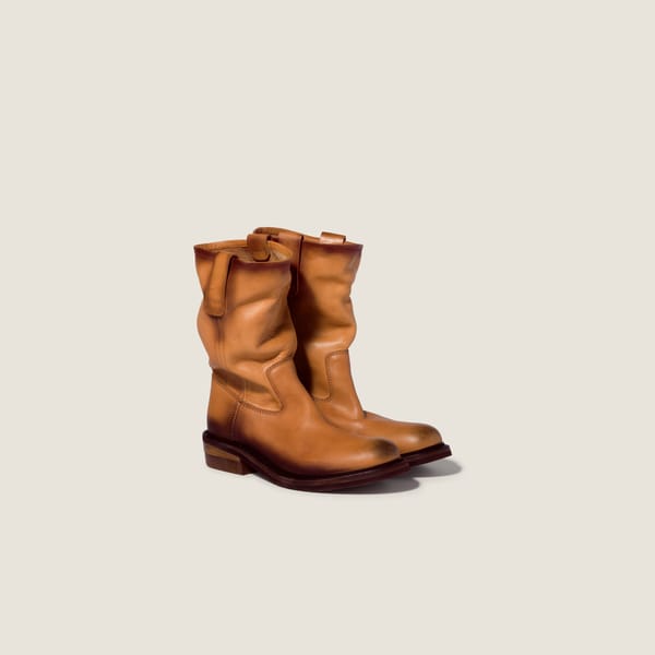Foule leather booties