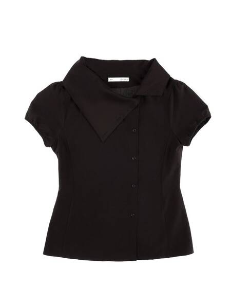 [2차 5/27출고] DRAPE COLLAR BLOUSE (BLACK)