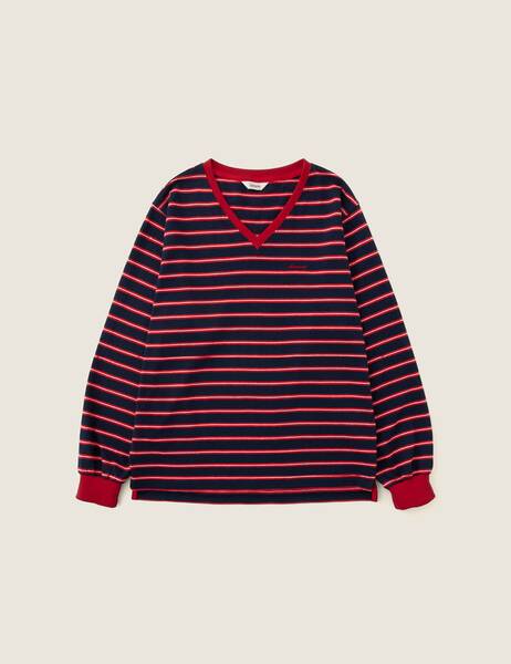 Collin Stripe T-shirt (Navy)  / sienne